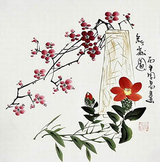 Chinese Qing Gong Painting,33cm x 33cm,2396059-x