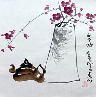 Chinese Qing Gong Painting,33cm x 33cm,2396060-x