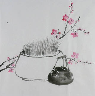 Chinese Qing Gong Painting,50cm x 50cm,2407104-x