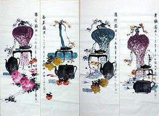 Chinese Qing Gong Painting,35cm x 100cm,2449008-x