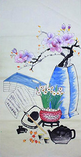 Chinese Qing Gong Painting,68cm x 136cm,2449010-x