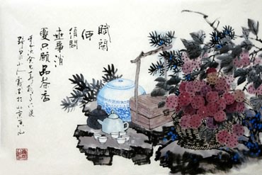 Chinese Qing Gong Painting,46cm x 70cm,2711094-x