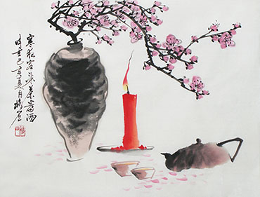 Chinese Qing Gong Painting,34cm x 46cm,ms21139071-x