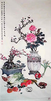 Chinese Qing Gong Painting,69cm x 138cm,shl21216003-x