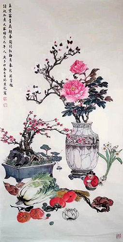 Qing Gong,69cm x 138cm(27〃 x 54〃),shl21216003-z
