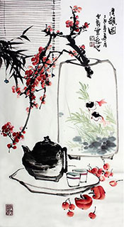 Chinese Qing Gong Painting,50cm x 100cm,syx21172004-x