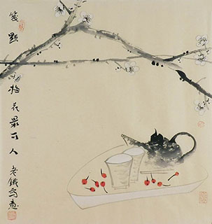 Chinese Qing Gong Painting,50cm x 50cm,tl21140020-x