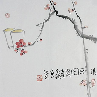Chinese Qing Gong Painting,33cm x 33cm,tl21140021-x