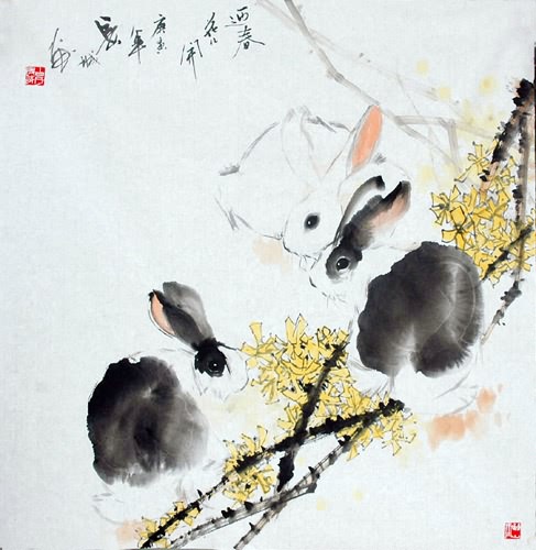 Rabbit,69cm x 69cm(27〃 x 27〃),4619001-z
