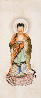 Chinese Ru Lai Painting,40cm x 80cm,3755002-x