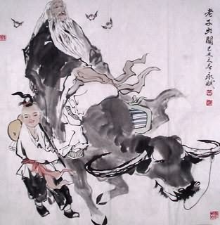 Chinese Sages Painting,69cm x 69cm,3549009-x