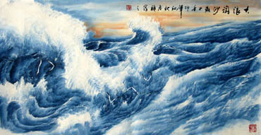 Chinese Sea Painting,67cm x 134cm,1119003-x