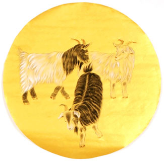 Chinese Sheep Painting,40cm x 40cm,4340007-x