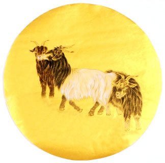 Chinese Sheep Painting,40cm x 40cm,4340009-x