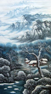 Chinese Snow Painting,97cm x 180cm,1169002-x