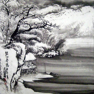 Chinese Snow Painting,69cm x 69cm,1579050-x