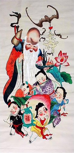 The Five Gods of Fortune,66cm x 130cm(26〃 x 51〃),cyq31129002-z