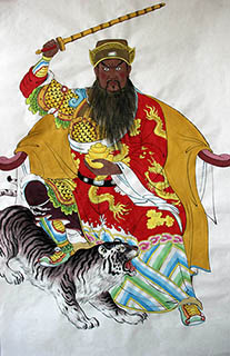 Chinese The Five Gods of Fortune Painting,69cm x 138cm,ds31165008-x