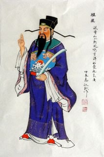 Chinese the Three Gods of Fu Lu Shou Painting,69cm x 46cm,3519035-x