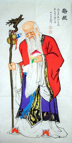 the Three Gods of Fu Lu Shou,60cm x 120cm(24〃 x 48〃),3519046-z