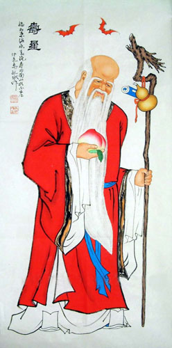 the Three Gods of Fu Lu Shou,66cm x 130cm(26〃 x 51〃),3519047-z