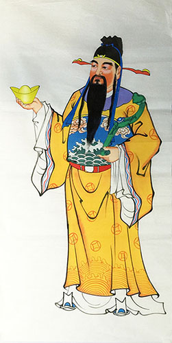 the Three Gods of Fu Lu Shou,68cm x 136cm(27〃 x 54〃),3519087-z