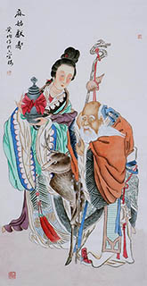 Chinese the Three Gods of Fu Lu Shou Painting,68cm x 136cm,3545006-x