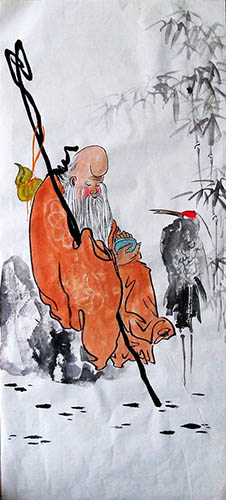 the Three Gods of Fu Lu Shou,30cm x 70cm(12〃 x 27〃),3751005-z