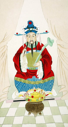 the Three Gods of Fu Lu Shou,50cm x 95cm(19〃 x 37〃),3809039-z