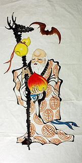 Chinese the Three Gods of Fu Lu Shou Painting,68cm x 136cm,cyq31129003-x