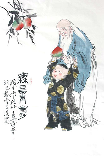 the Three Gods of Fu Lu Shou,100cm x 88cm(39〃 x 35〃),ds31165014-z
