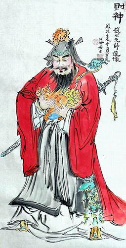 the Three Gods of Fu Lu Shou,50cm x 100cm(19〃 x 39〃),xhjs31118004-z