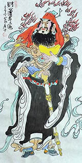 Chinese the Three Gods of Fu Lu Shou Painting,50cm x 100cm,xhjs31118008-x