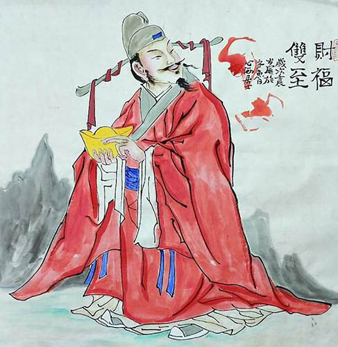the Three Gods of Fu Lu Shou,66cm x 66cm(26〃 x 26〃),xhjs31118009-z