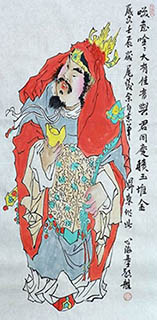 Chinese the Three Gods of Fu Lu Shou Painting,50cm x 100cm,xhjs31118012-x