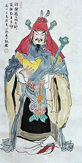 Chinese the Three Gods of Fu Lu Shou Painting,50cm x 100cm,xhjs31118014-x