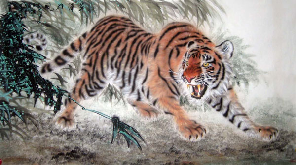 Tiger,97cm x 180cm(38〃 x 70〃),4514004-z