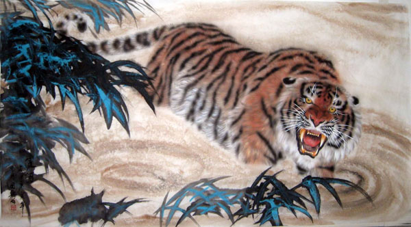 Tiger,97cm x 180cm(38〃 x 70〃),4514005-z
