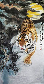 Chinese Tiger Painting,68cm x 136cm,4695121-x
