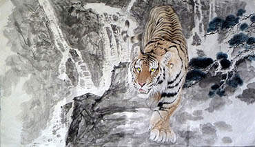 Chinese Tiger Painting,80cm x 150cm,4695127-x
