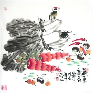 Chinese Vegetables Painting,50cm x 50cm,2355003-x