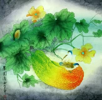 Chinese Vegetables Painting,66cm x 66cm,2385009-x