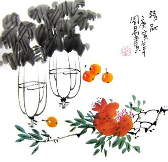 Chinese Vegetables Painting,33cm x 33cm,2396037-x