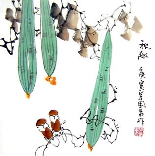 Chinese Vegetables Painting,33cm x 33cm,2396040-x