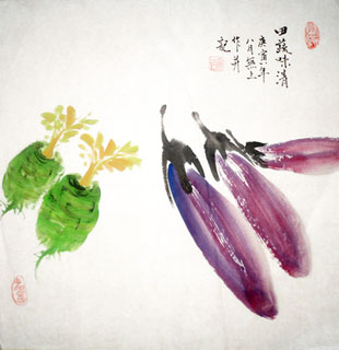 Chinese Vegetables Painting,33cm x 33cm,2528006-x