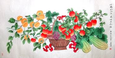 Chinese Vegetables Painting,66cm x 136cm,2617076-x