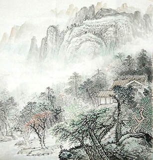 Chinese Village Countryside Painting,50cm x 50cm,1011033-x