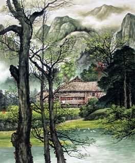 Chinese Village Countryside Painting,120cm x 95cm,1135025-x