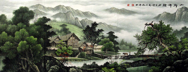 Village Countryside,70cm x 180cm(27〃 x 70〃),1135027-z