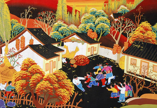 Peasant Watercolor Painting,53cm x 75cm(21〃 x 29〃),pxl7102004-z